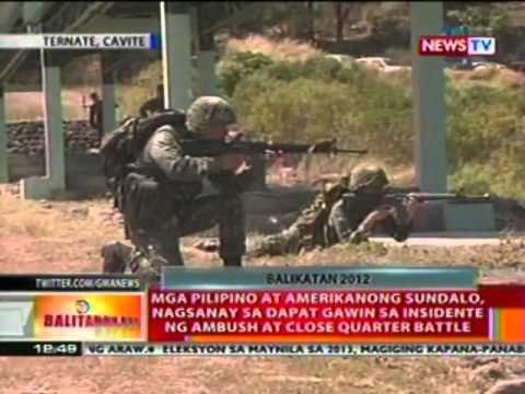 Mga pilipino at amerikanong sundalo, nagsanay sa dapat gawin sa ambush at close quarter battle