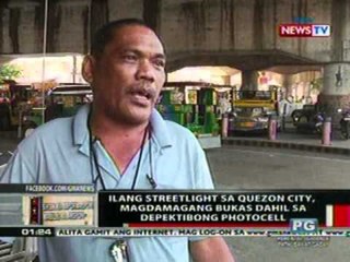 OC: Ilang streetlight sa QC, magdamagang bukas dahil sa depektibong photocell
