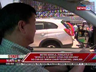 SONA: Metro Manila, pangatlo sa 'World's 10 Worst Cities for driving', ng CCN Go