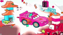 Learn Colors Cartoon Lego Disney Cars Games   Lightning McQueen VS Francesco Bernoulli Game For Kids