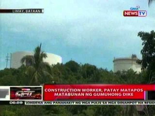 QRT: Construction worker sa Bataan, patay   nang marabunan ng gumuhong dike