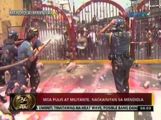 24 Oras: Mga pulis at militante, nagkainitan sa Mendiola