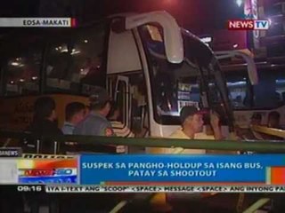 NTG: Suspek sa pangho-holdap sa isang bus sa EDSA-Makati, patay sa shootout (042412)