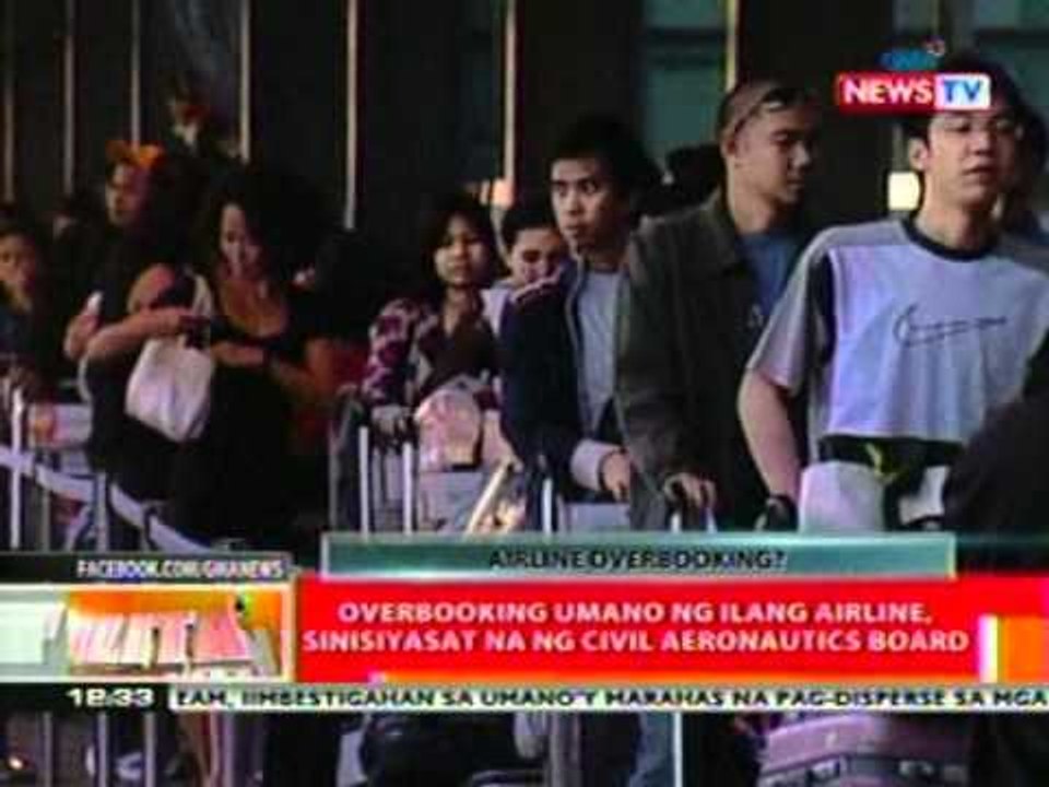 BT: Overbooking ng ilang airline,   sinisiyasat na ng Civil Aeronautics   Board