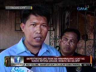 24oras: Depektibong LPG tank na hinihinalang ugat ng sunog nitong Linggo sa Taguig, hawak na ng BFP