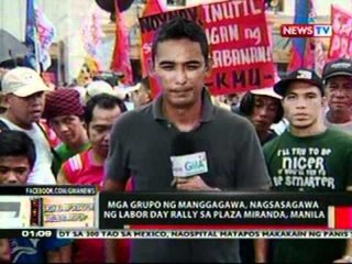 OC: Mga grupo ng manggagawa, nagsasagawa ng   rally sa Plaza Miranda, Manila