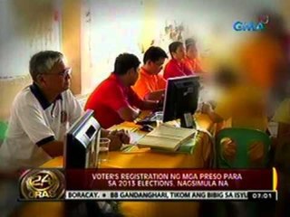 24 Oras: Voter's Registration ng mga preso para sa 2013 Elections, nagsimula na
