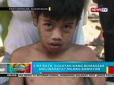 BP: 4 na bata sa Nueva Ecija, sugatan nang bumagsak ang inaakyat nilang kawayan