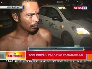 BT: Taxi driver sa QC, patay sa pananaksak