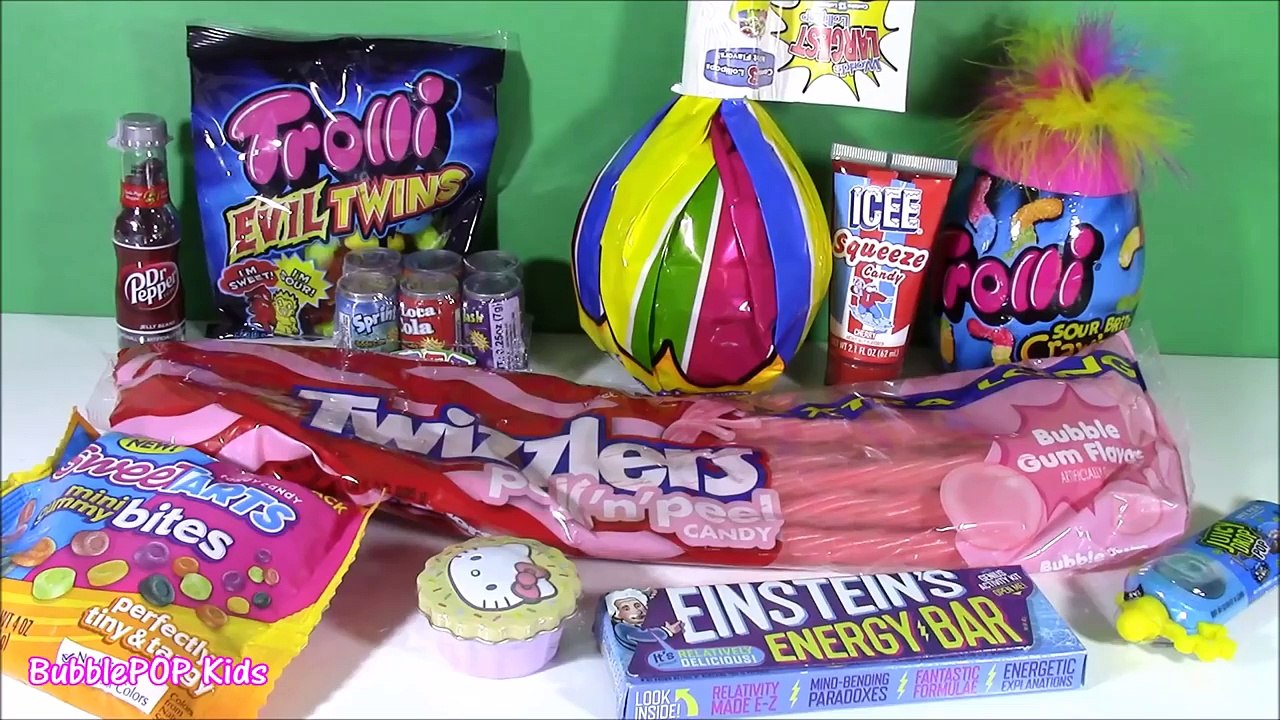 CANDY Bonanza 8! Fizzy Soda! Gummies Jelly Belly Huge Lollipop Juicy Drop Bubble Gum Twizzlers! FUN