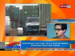 NTG: Modified daytime truck ban   ng MMDA, epektibo ngayon araw