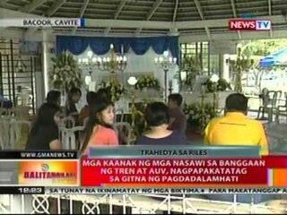 Mga kaanak ng mga nasawi sa banggaan ng tren at auv, nagpapakatatag sa gitna ng pagdadalamhati