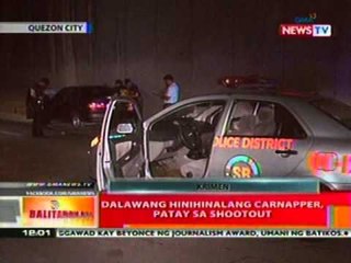 BT: 2 carnapper sa QC, patay sa shootout