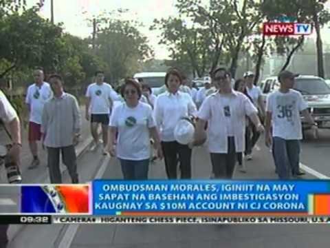 NTG: Ombudsman Carpio-Morales, handa raw humarap sa impeachment trial ni CJ Corona