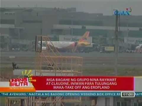 UB: Mga bagahe nina Raymart at Claudine, iniwan para tulungang maka-take off ang eroplano (050812)