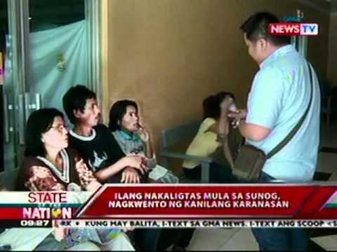 SONA: Ilang nakaligtas mula sa sunog nagkwento ng kanilang karanasan