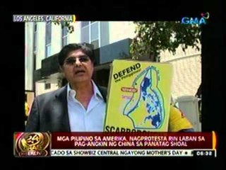 24ORAS: Mga Pilipino sa Amerika,   nagprotesta vs pag-angkin ng   China sa Panatag Shoal