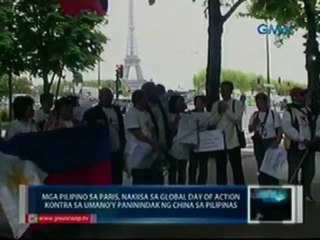 Saksi: Mga Pinoy sa Paris, nakiisa sa Global Day of Action vs paninindak ng China sa Pilipinas