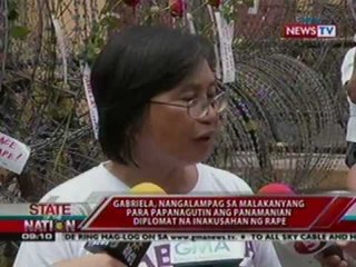 SONA: Gabriela, nangalampag sa Malacañang para panagutin ang Panamanian Diplomat (051112)