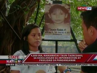 SONA: 4,000 ina, namamatay taun-taon dahil sa kakulangan sa impormasyon at pasilidad sa panganganak