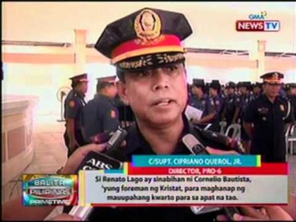 BP: Suspek sa pagpaslang sa vice   Mayor ng Mambusao, Capiz,   natukoy na ng pulisya