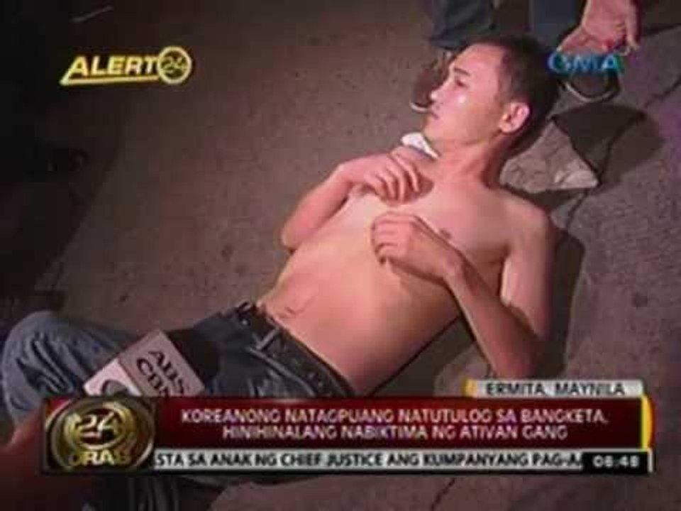 24 Oras: Koreanong natagpuang natutulog sa bangketa, hinihinalang nabiktima ng Ativan gang
