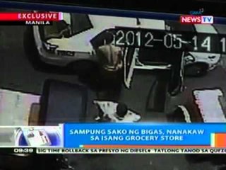 NTG: EXCLUSIVE: 10 sako ng bigas, nanakaw sa isang grocery store sa Maynila (051512)