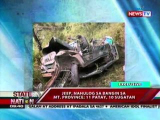 SONA: Jeep, nahulog sa bangin sa Mt. Province; 11 patay, 10 sugatan