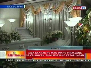 BT: Mga kaanak ng mag-inang pinaslang sa   Caloocan, sumisigaw ng katarungan