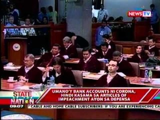 Ombudsman Morales, idinetalye ang bank accounts umano ni Corona gamit ang dokumento mula sa AMLC
