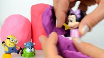 Minions Play doh Kinder Surprise eggs Peppa pig Frozen Disney Toys Minnie mouse