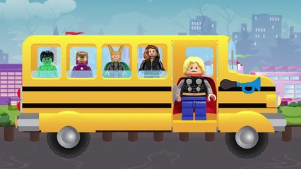 Wheels on the Bus Lego Avengers - Nursery Rhymes For Kids - Superhero Nursery Rhymes