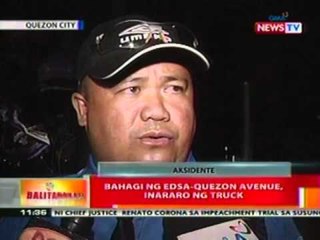 BT: Bahagi ng EDSA-Quezon Ave., inararo ng truc