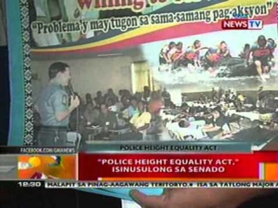 BT: 'Police Height Equality Act', isinusulong   sa senado