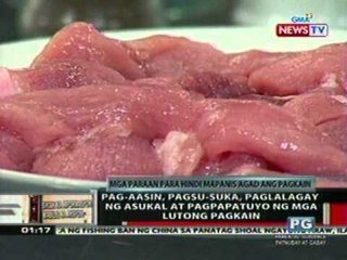 OC: Pag-aasin, pagsu-suka, paglalagay ng   asukal at pagpapatuyo ng mga lutong   pagkain
