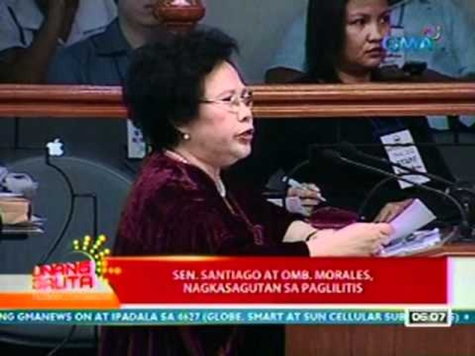 UB: Sen. Santiago at Omb. Morales, nagkasagutan sa paglilitis