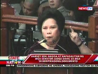 SONA: Harvey Keh, nagisa at napagalitan ng mga senator-judge dahil sa mga 'di beripikadong dokumento