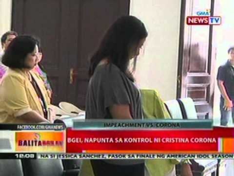 BT: Pagharap sa impeachment trial ni CJ Corona, inaabangan ng mga kaanak ng asawang si Cristina