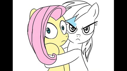 My Little Pony Drawing & Coloring Rainbow Dash + Fluttershy