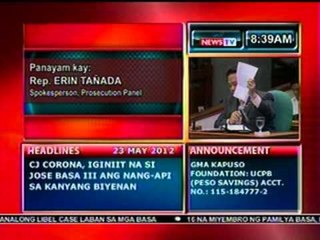 DB: Panayam kay Erin Tañada, Spokesperson, Prosecution Panel