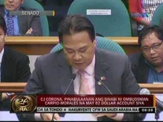 24 Oras: CJ Corona, pumirma sa waiver para isapubliko ang kanyang yaman