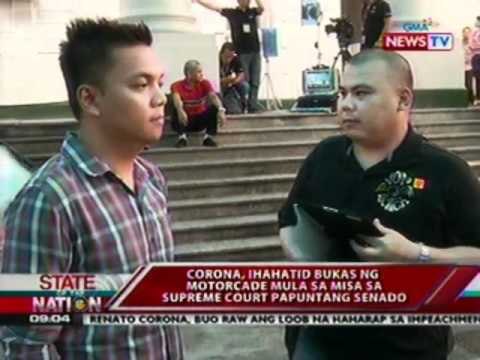 SONA: CJ Corona, handa raw sa pagharap sa Impeachment Court bukas
