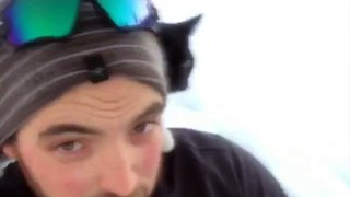 Sledding with my cat.