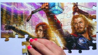 (•‿•) MARVEL AVENGERS Puzzle Games Rompecabezas Hulk Thor Captain America Kids Learning Toys