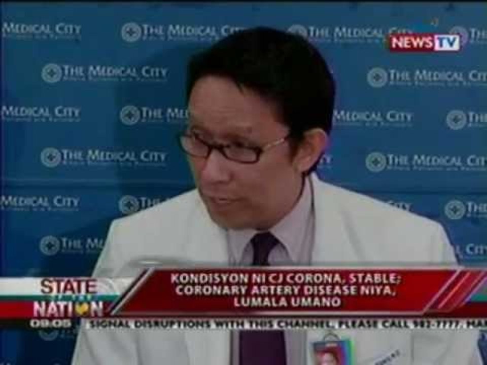 SONA: Kondisyon ni Corona, stable; Coronary artery disease niya, lumala umano