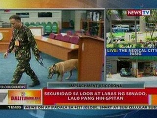 BT: Seguridad sa loob at labas ng senado, lalo   pang hinigpitan
