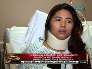 24 Oras: 18-anyos pasahero, sugatan matapos bumangga ang sinasakyang AUV