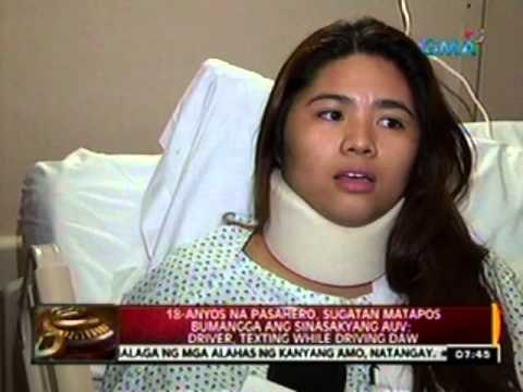 24 Oras: 18-anyos pasahero, sugatan matapos bumangga ang sinasakyang AUV