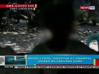 BP: Grade 6 pupil, sinuntok at sinampal umano ng kanyang guro