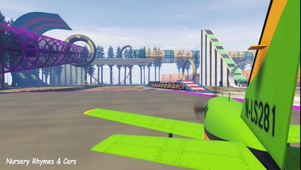 COLORFUL Airplane and Helicopter For Kids in Spiderman Funny Superheroes Cartoon with Hulk Songs